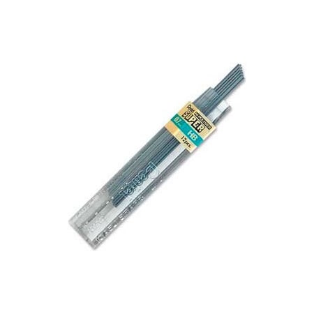 Pentel Super Hi-Polymer Lead Refill, HB Leads, 0.7mm, Black, 12/Tube 50HB